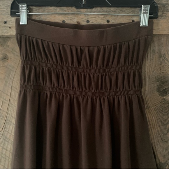 Women’s S VICTORIA’S SECRET BRA TOPS Brown Strapless Sundress Pintucks & Pockets - Picture 7 of 14